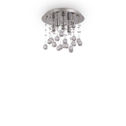 Lustra Plafon Ideal Lux Moonlight Pl5 Cromo G9, Argintiu, 094649, Italia