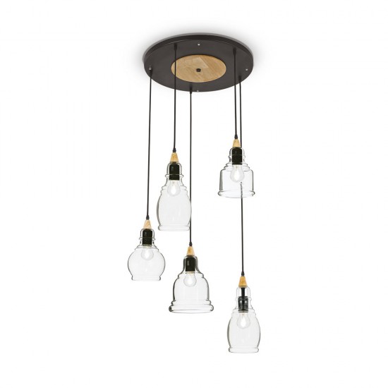 Suspensie Ideal Lux Gretel Sp5 E27, Maro, 103174, Italia