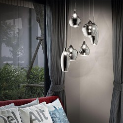 Suspensie Ideal Lux Soft Sp6 Fume' E14, Crom, 111841, Italia