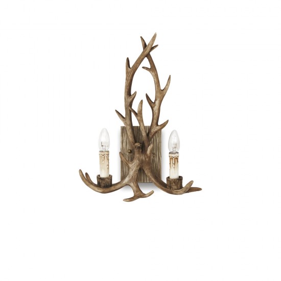 Aplica Ideal Lux Chalet Ap2 E14, Bej, 115511, Italia