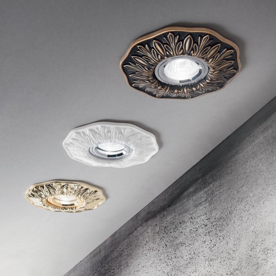 Downlight Standard Ideal Lux Polka Fi1 Bianco Gu10, Alb, 115597, Italia