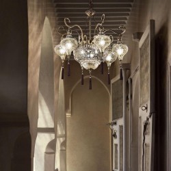 Candelabru Ideal Lux Harem Sp9 E27, Auriu, 116006, Italia