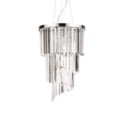 Candelabru Ideal Lux Carlton Sp8 Cromo E14, Crom, 117737, Italia
