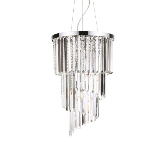 Candelabru Ideal Lux Carlton Sp8 Cromo E14, Crom, 117737, Italia