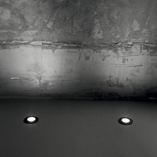 Spot Podea Ideal Lux Ceci Pt1 Round Small Gu10, Negru, 120249, Italia