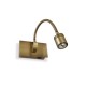 Aplica Ideal Lux Dynamo Ap Brunito Led, Auriu, 121352, Italia