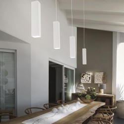 Pendul Tehnic Ideal Lux Sky Sp1 Bianco Gu10, Alb, 126906, Italia