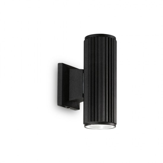 Aplica Exterior Ideal Lux Base Ap2 Nero Gu10, Negru, 129433, Italia