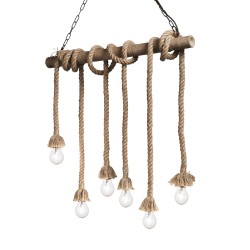 Candelabru Ideal Lux Canapa Sp6 E27, Bej, 134826, Italia