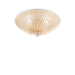 Plafoniera Ideal Lux Shell Pl3 Ambra E27, Chihlimbar , 140179, Italia