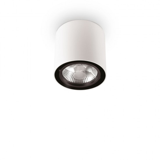 Downlight Aplicat Ideal Lux Mood Pl1 D15 Round Bianco Gu10, Alb, 140872, Italia