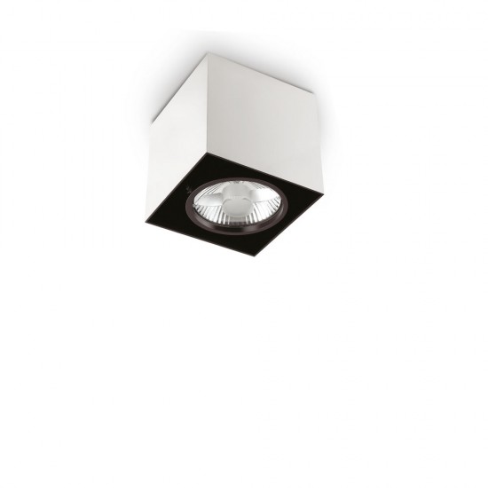 Downlight Aplicat Ideal Lux Mood Pl1 D09 Square Bianco Gu10, Alb, 140902, Italia