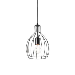Pendul Ideal Lux Ampolla-2 Sp1 Nero E27, Negru, 148151, Italia
