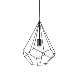 Pendul Ideal Lux Ampolla-3 Sp1 Nero E27, Negru, 148175, Italia