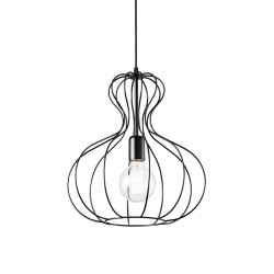 Pendul Ideal Lux Ampolla-1 Sp1 Nero E27, Negru, 148502, Italia