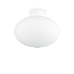 Plafoniera Exterior Ideal Lux Clio Mpl1 Bianco E27, Alb, 148847, Italia