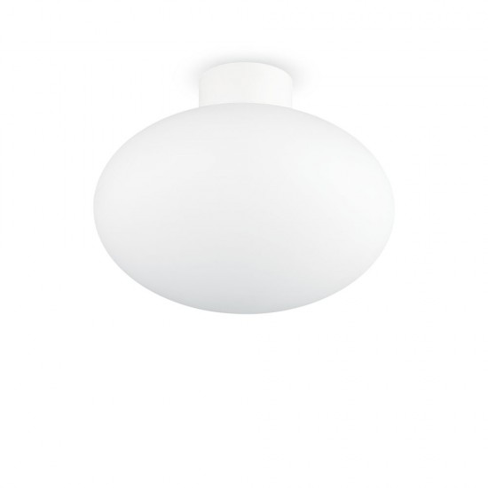 Plafoniera Exterior Ideal Lux Clio Mpl1 Bianco E27, Alb, 148847, Italia