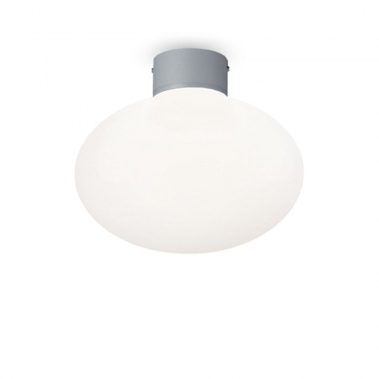 Plafoniera Exterior Ideal Lux Clio Mpl1 Grigio E27, Gri, 148854, Italia