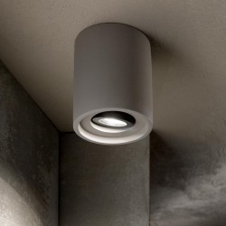 Downlight Aplicat Ideal Lux Oak Pl1 Round Cemento Gu10, Gri, 150437, Italia