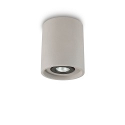 Downlight Aplicat Ideal Lux Oak Pl1 Round Cemento Gu10, Gri, 150437, Italia
