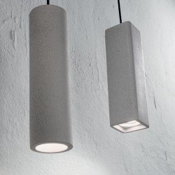 Pendul Tehnic Ideal Lux Oak Sp1 Round Cemento Gu10, Gri, 150635, Italia