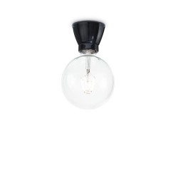 Lustra Plafon Ideal Lux Winery Pl1 Nero E27, Negru, 155142, Italia