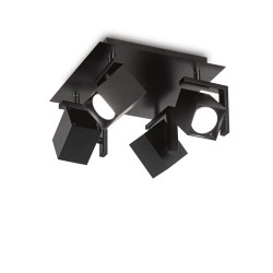 Lustra Spot Ideal Lux Mouse Pl4 Nero Gu10, Negru, 156712, Italia