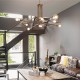 Suspensie Ideal Lux Triumph Sp8 Ottone Antico E27, Auriu, 160269, Italia