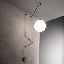 Pendul Ideal Lux Boa Sp1 Nero E27, Negru, 160856, Italia
