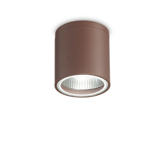 Plafoniera Exterior Ideal Lux Gun Pl1 Coffee Gu10, Maro, 163666, Italia