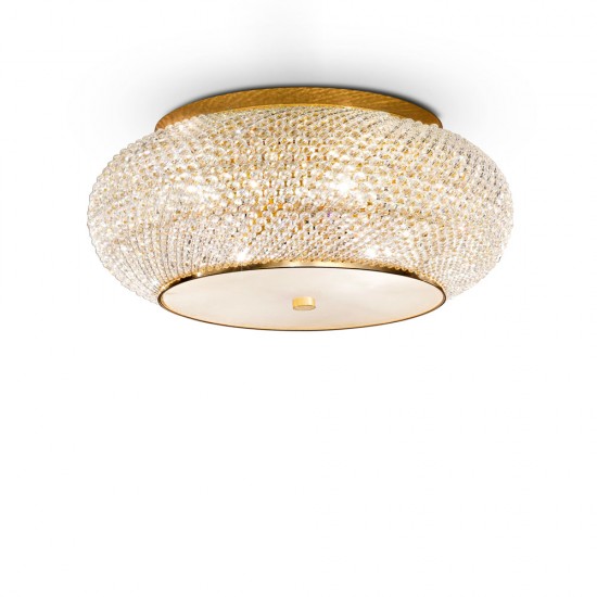 Lustra Plafon Ideal Lux Pasha' Pl14 Oro E14, Auriu, 165004, Italia