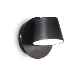 Aplica Ideal Lux Gim Ap Nero Led, Negru, 167121, Italia