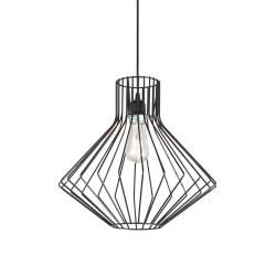 Pendul Ideal Lux Ampolla-4 Sp1 Nero E27, Negru, 167497, Italia