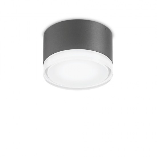 Plafoniera Exterior Ideal Lux Urano Pl1 Small Antracite Gx53, Antracit, 168111, Italia