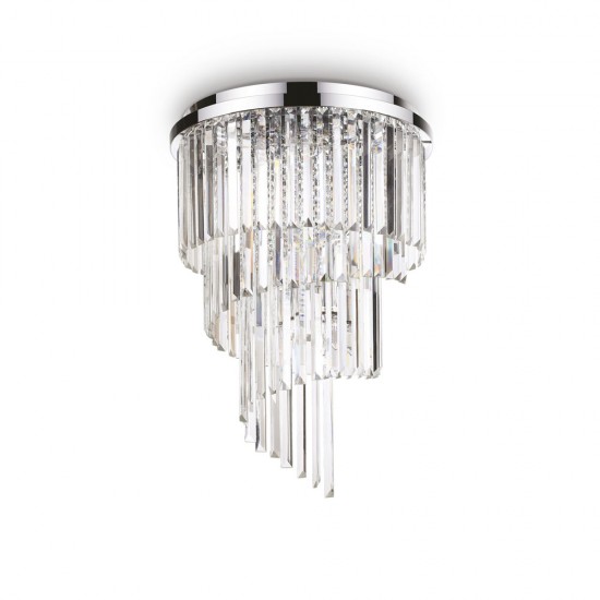 Candelabru Ideal Lux Carlton Pl12 Cromo E14, Crom, 168937, Italia