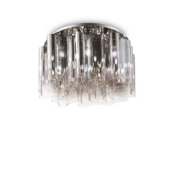 Plafoniera Ideal Lux Compo Pl10 Fume' E27, Fume, 172804, Italia
