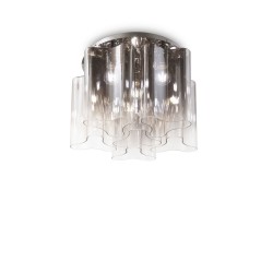 Plafoniera Ideal Lux Compo Pl6 Fume' E27, Fume, 172828, Italia
