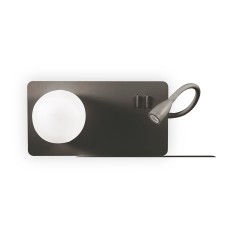 Aplica Ideal Lux Book-2 Ap Nero G9/Led, Negru, 174846, Italia