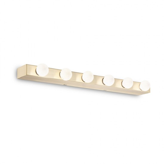 Aplica Ideal Lux Prive' Ap6 Ottone E14, Auriu, 179681, Italia