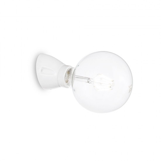 Aplica Ideal Lux Winery Ap1 Bianco E27, Alb, 180298, Italia