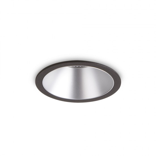 Downlight Incastrat Ideal Lux Game Round Bk Sl 3000K Led, Negru, 192321, Italia