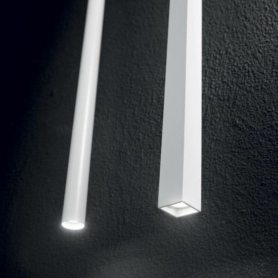 Pendul Tehnic Ideal Lux Ultrathin D040 Square Bianco Led, Alb , 194189, Italia
