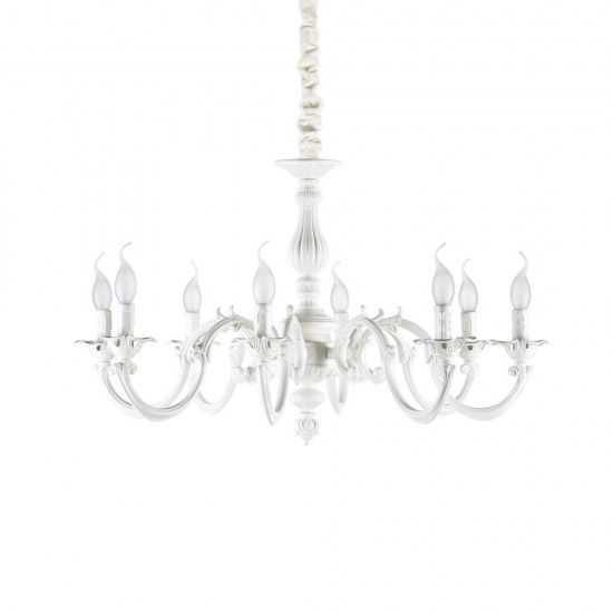 Candelabru Ideal Lux Justine Sp8 E14, Alb, 197524, Italia