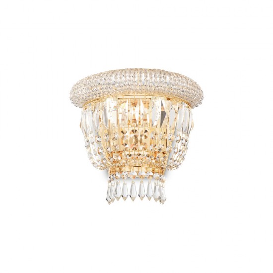 Aplica Ideal Lux Dubai Ap2 Ottone E14, Auriu, 201023, Italia