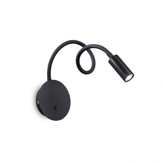 Aplica Ideal Lux Focus-2 Ap Nero Led, Negru, 203195, Italia