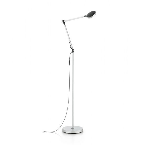 Lampadar Ideal Lux Futura Pt Alluminio Led, Argintiu, 204956, Italia
