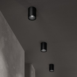 Downlight Circular Ideal Lux Nitro 10W Round Nero Led, Negru, 206004, Italia