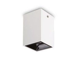 Downlight Patrat Ideal Lux Nitro 15W Square Bianco Led, Negru, 206011, Italia