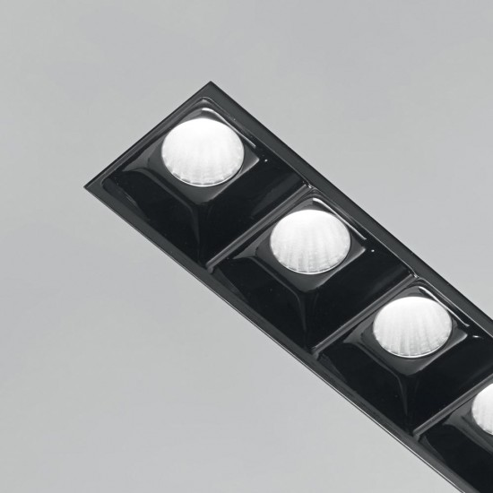 Downlight Incastrata Ideal Lux Lika 12,5W 3000K Trimless Led, Negru, 206226, Italia