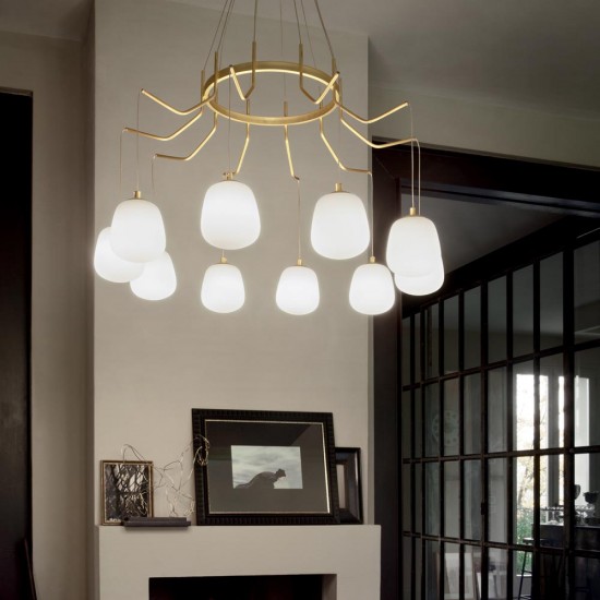 Candelabru Ideal Lux Karousel Sp10 G9, Auriu, 206394, Italia